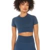 Elite Eleven Aura Crop Tee - Navy