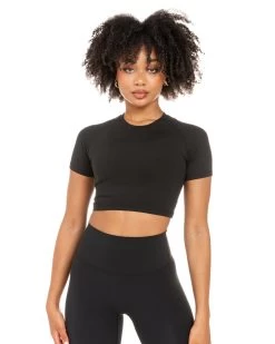 Elite Eleven Aura Crop Tee - Black