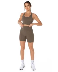 Elite Eleven Aura Bra - Dusty Khaki -Fit Style Shop EliteOctEcom1758