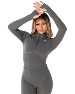 Elite Eleven Auraluxe Long Sleeve - Cloud Grey 11 Elite Eleven Auraluxe Long Sleeve - Cloud Grey -Fit Style Shop EliteOctEcom4618