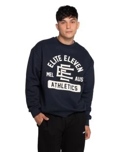 Elite Eleven Athletics Team Crewneck - Navy -Fit Style Shop Elitewinterecom114830