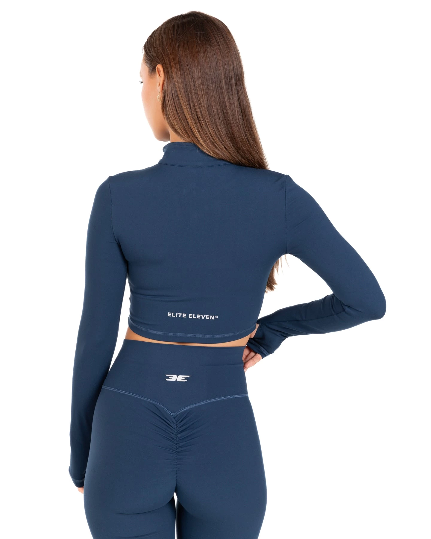 Elite Eleven Auraluxe Crop Long Sleeve - Navy 4 Elite Eleven Auraluxe Crop Long Sleeve - Navy - Image 4