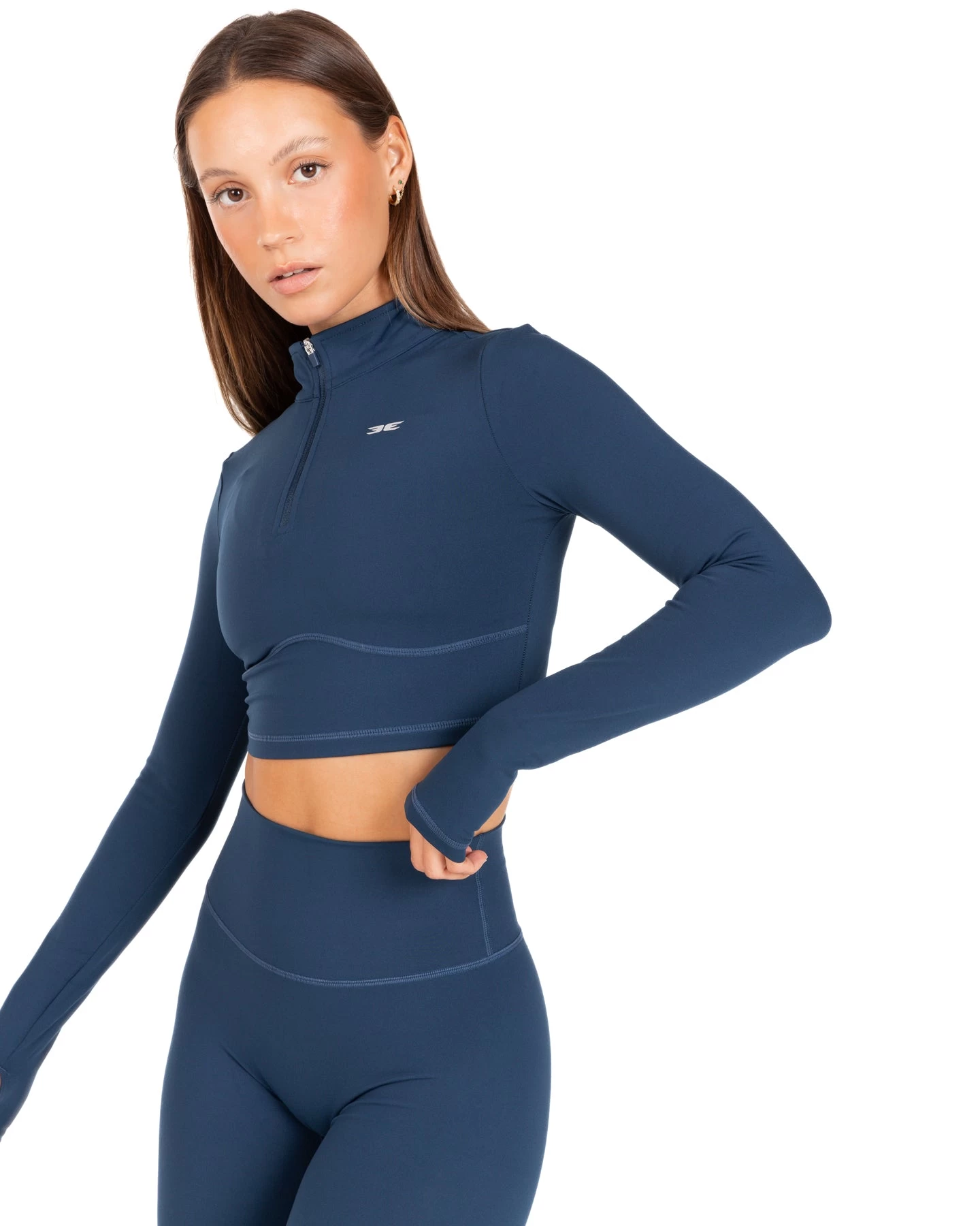 Elite Eleven Auraluxe Crop Long Sleeve - Navy 5 Elite Eleven Auraluxe Crop Long Sleeve - Navy - Image 5