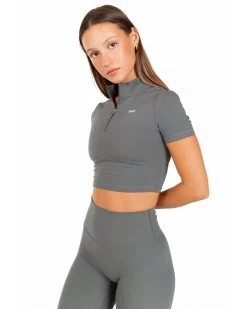 Elite Eleven Auraluxe Crop Tee - Cloud Grey 7 Elite Eleven Auraluxe Crop Tee - Cloud Grey -Fit Style Shop JULYECOM BRYLEE31883