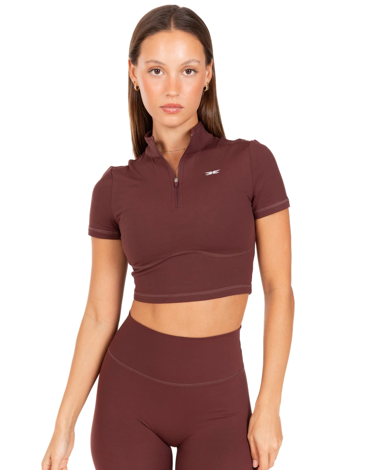 Elite Eleven Auraluxe Crop Tee - Decadent Chocolate 1 Elite Eleven Auraluxe Crop Tee - Decadent Chocolate
