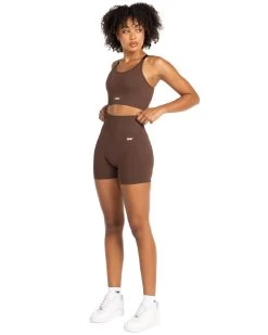 Elite Eleven Elite Seamless V2 Shorts - Chocolate (Subtle Scrunch) -Fit Style Shop MARCHECOM1801