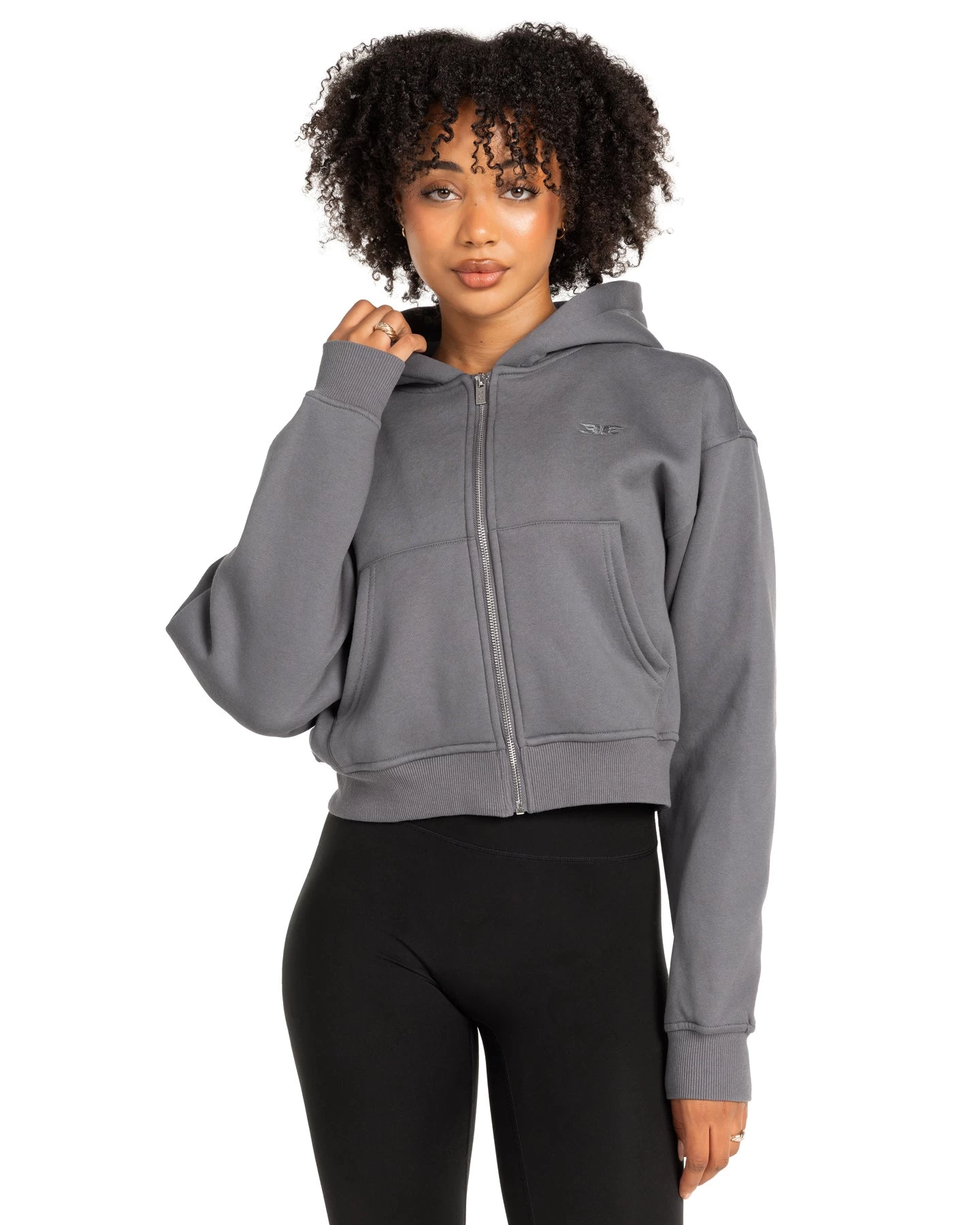 Elite Eleven Cropped Classic Zip Through - Cool Slate 1 Elite Eleven Cropped Classic Zip Through - Cool Slate