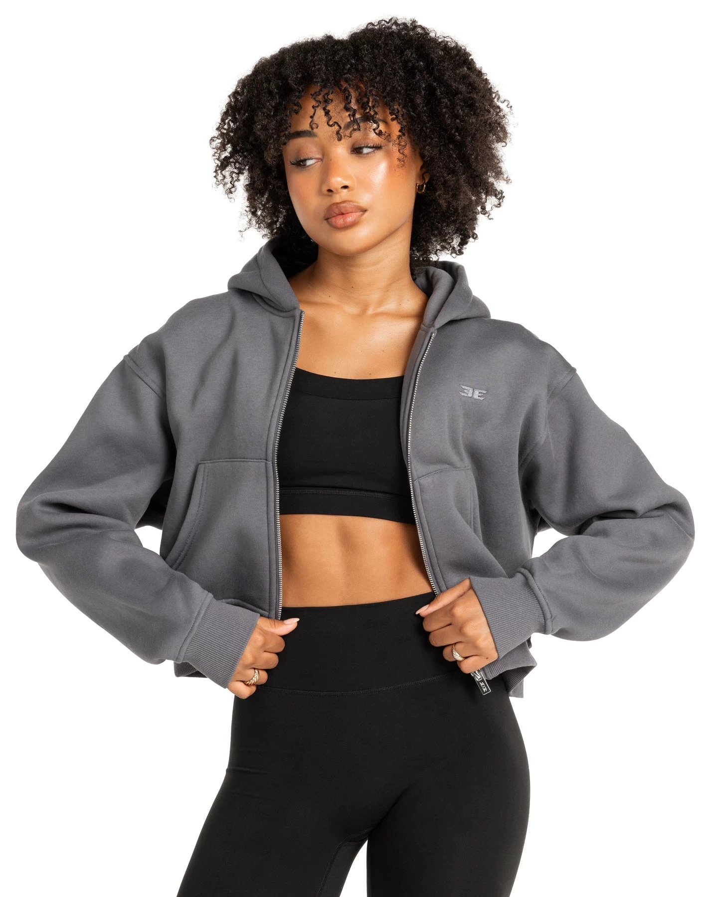 Elite Eleven Cropped Classic Zip Through - Cool Slate 2 Elite Eleven Cropped Classic Zip Through - Cool Slate - Image 2
