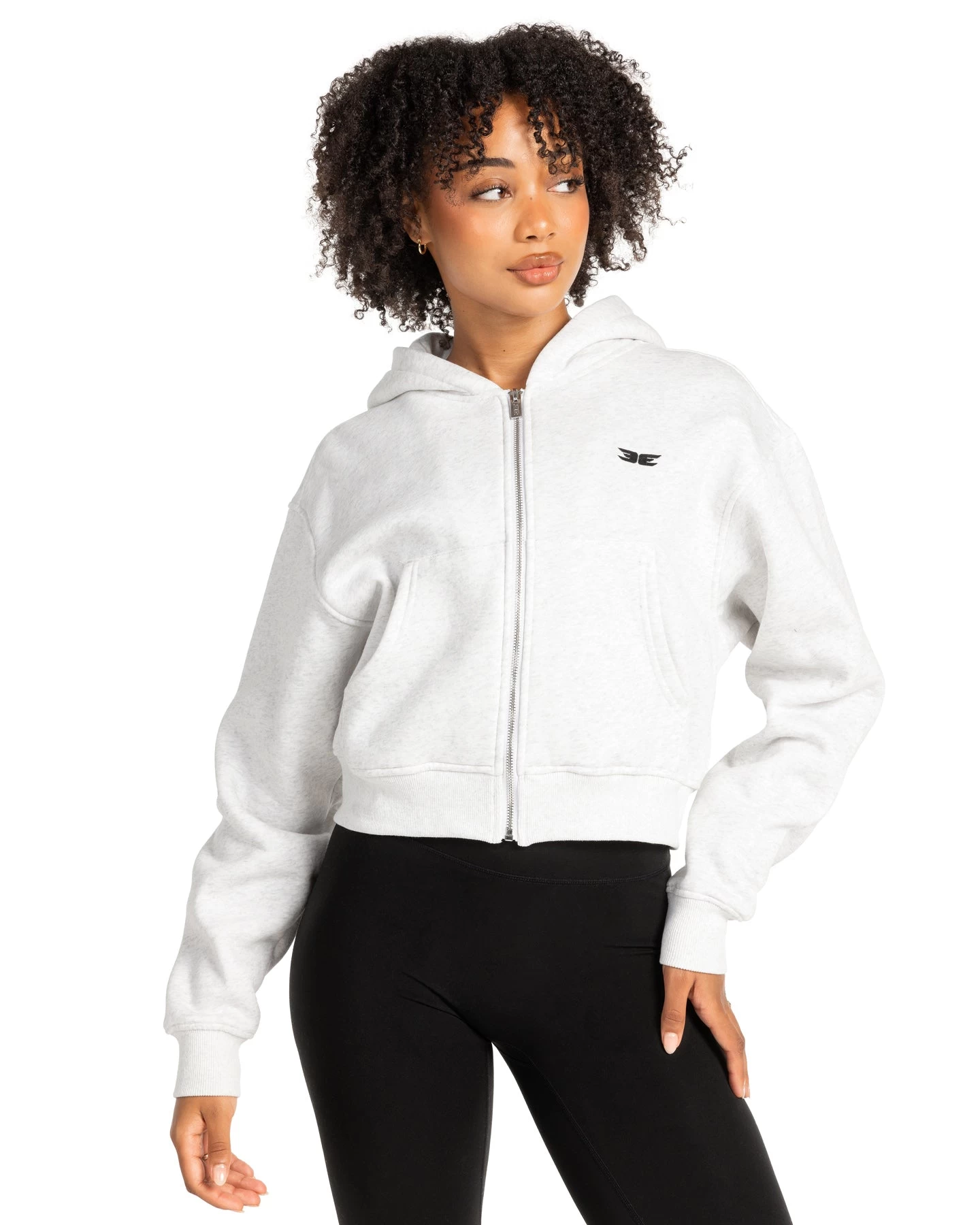 Elite Eleven Cropped Classic Zip Through - Polar Grey 1 Elite Eleven Cropped Classic Zip Through - Polar Grey