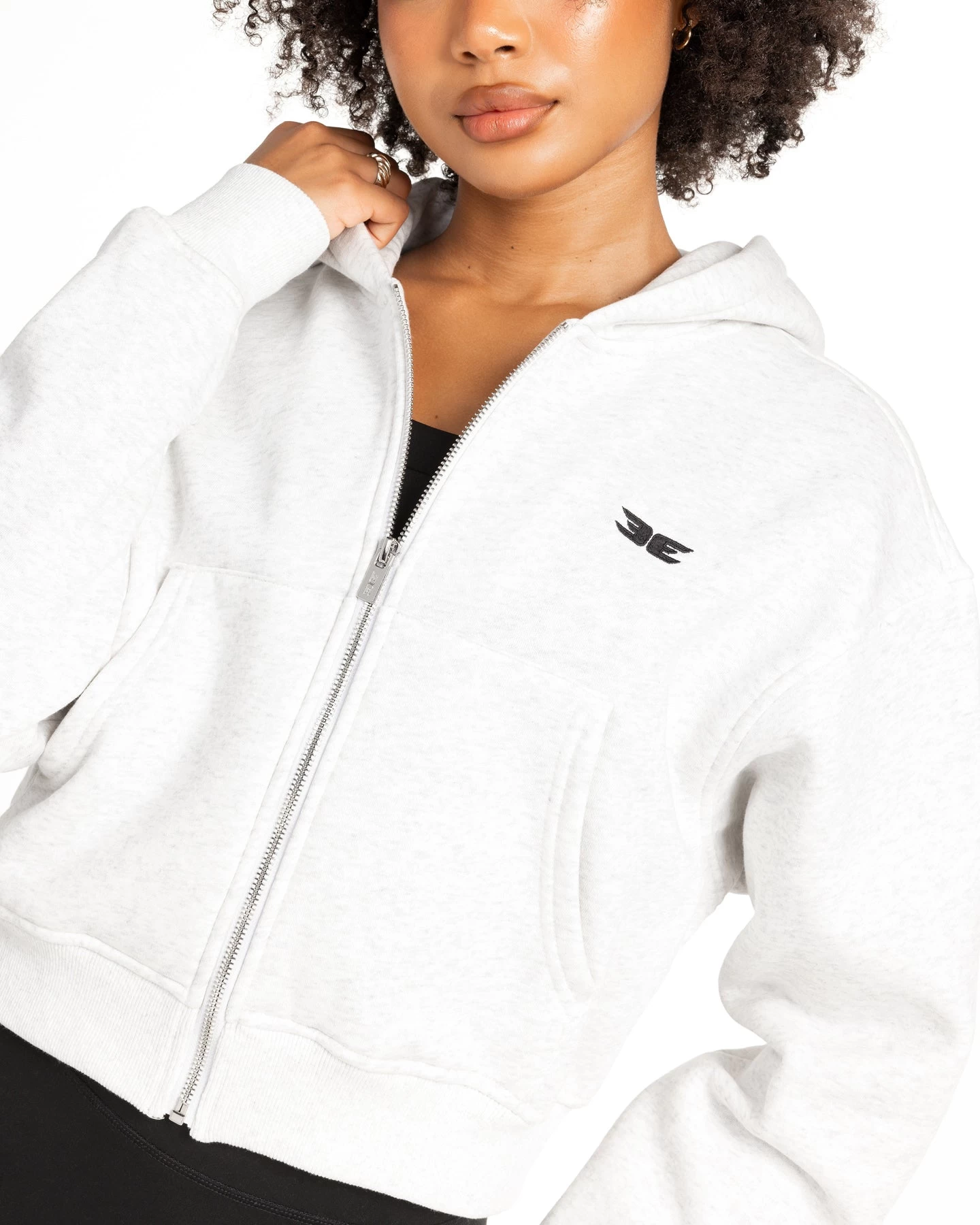 Elite Eleven Cropped Classic Zip Through - Polar Grey 3 Elite Eleven Cropped Classic Zip Through - Polar Grey - Image 3