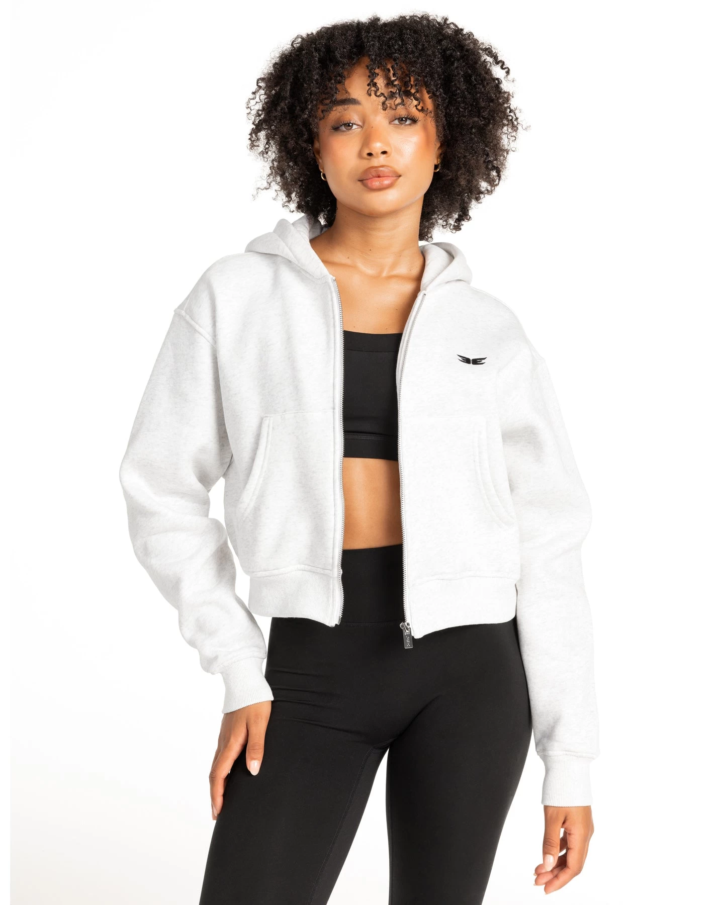 Elite Eleven Cropped Classic Zip Through - Polar Grey 2 Elite Eleven Cropped Classic Zip Through - Polar Grey - Image 2