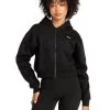 Elite Eleven Cropped Classic Zip Through - Black