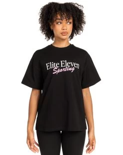 Elite Eleven Women's Script Oversized Tee - Black / Pink 6 Elite Eleven Women's Script Oversized Tee - Black / Pink -Fit Style Shop MARCHECOM75786