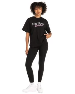 Elite Eleven Women's Script Oversized Tee - Black / Pink 7 Elite Eleven Women's Script Oversized Tee - Black / Pink -Fit Style Shop MARCHECOM75798