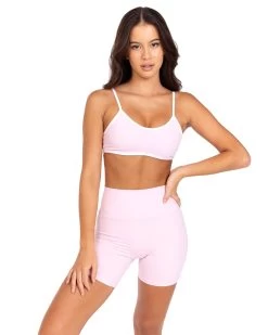 Elite Eleven Micro Contrast Bra - Blush Pink -Fit Style Shop OCTECOMDAY144416