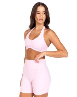 Elite Eleven Halter Scrunch Bra - Blush Pink -Fit Style Shop OCTECOMDAY144520