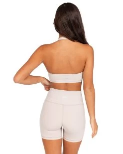 Elite Eleven Halter Scrunch Bra - Oat Latte -Fit Style Shop OCTECOMDAY145117