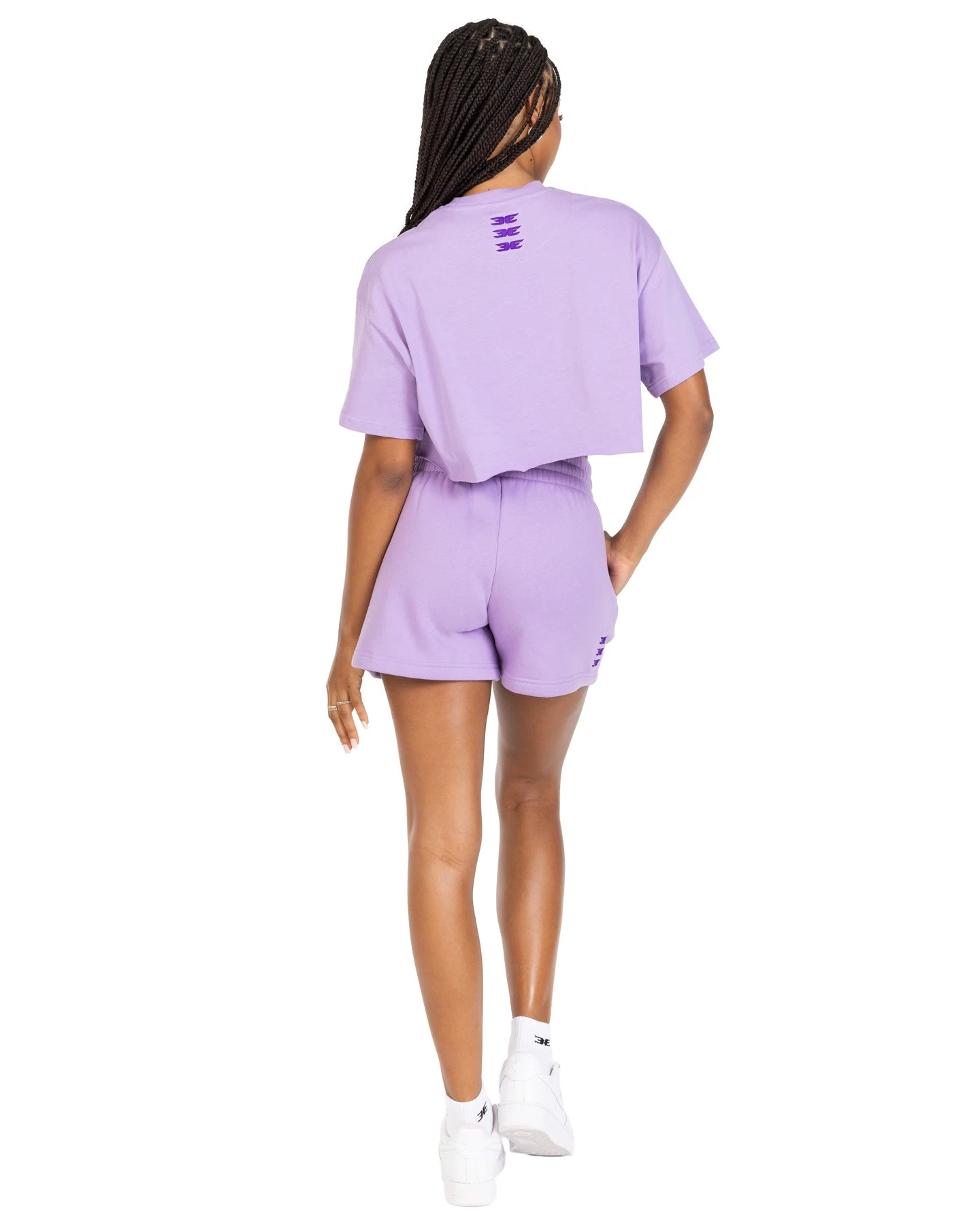 Elite Eleven Women's Cropped Registered Tee - Purple 2 Elite Eleven Women's Cropped Registered Tee - Purple - Image 2
