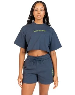 Elite Eleven Women's Cropped Registered Tee - Navy