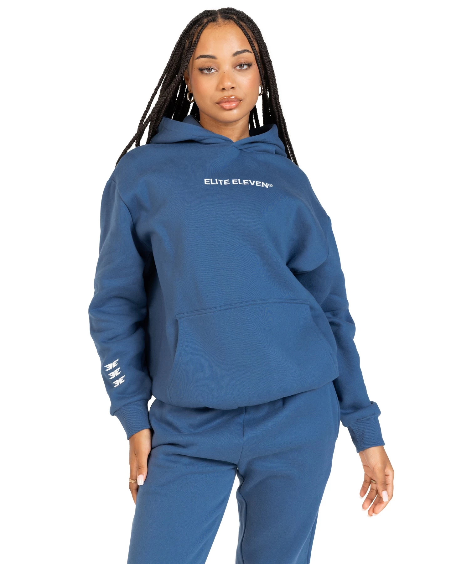 Elite Eleven Registered Hoodie - Mid Blue 2 Elite Eleven Registered Hoodie - Mid Blue - Image 2