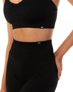 Elite Eleven Ribbed Seamless Strappy Bra - Black -Fit Style Shop SEAMLESSRIBBED12 31719