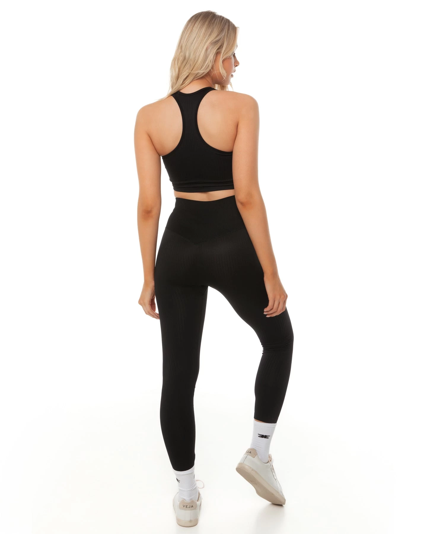 Elite Eleven Ribbed Seamless Support Bra - Black 4 Elite Eleven Ribbed Seamless Support Bra - Black - Image 4