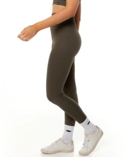 Elite Eleven Ribbed Seamless Leggings - Olive -Fit Style Shop SEAMLESSRIBBED12 32206