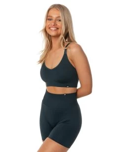 Elite Eleven Ribbed Seamless Strappy Bra - Navy -Fit Style Shop SEAMLESSRIBBED12 32296