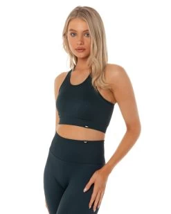 Elite Eleven Ribbed Seamless Support Bra - Navy 7 Elite Eleven Ribbed Seamless Support Bra - Navy -Fit Style Shop SEAMLESSRIBBED12 32374