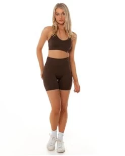 Elite Eleven Ribbed Seamless Strappy Bra - Fudge -Fit Style Shop SEAMLESSRIBBED12 32672