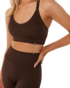 Elite Eleven Ribbed Seamless Strappy Bra - Fudge -Fit Style Shop SEAMLESSRIBBED12 32717