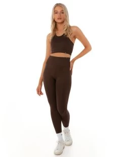Elite Eleven Ribbed Seamless Leggings - Fudge 8 Elite Eleven Ribbed Seamless Leggings - Fudge -Fit Style Shop SEAMLESSRIBBED12 32762