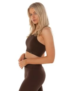 Elite Eleven Ribbed Seamless Support Bra - Fudge