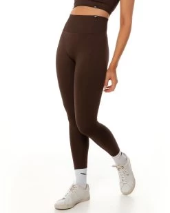 Elite Eleven Ribbed Seamless Leggings - Fudge