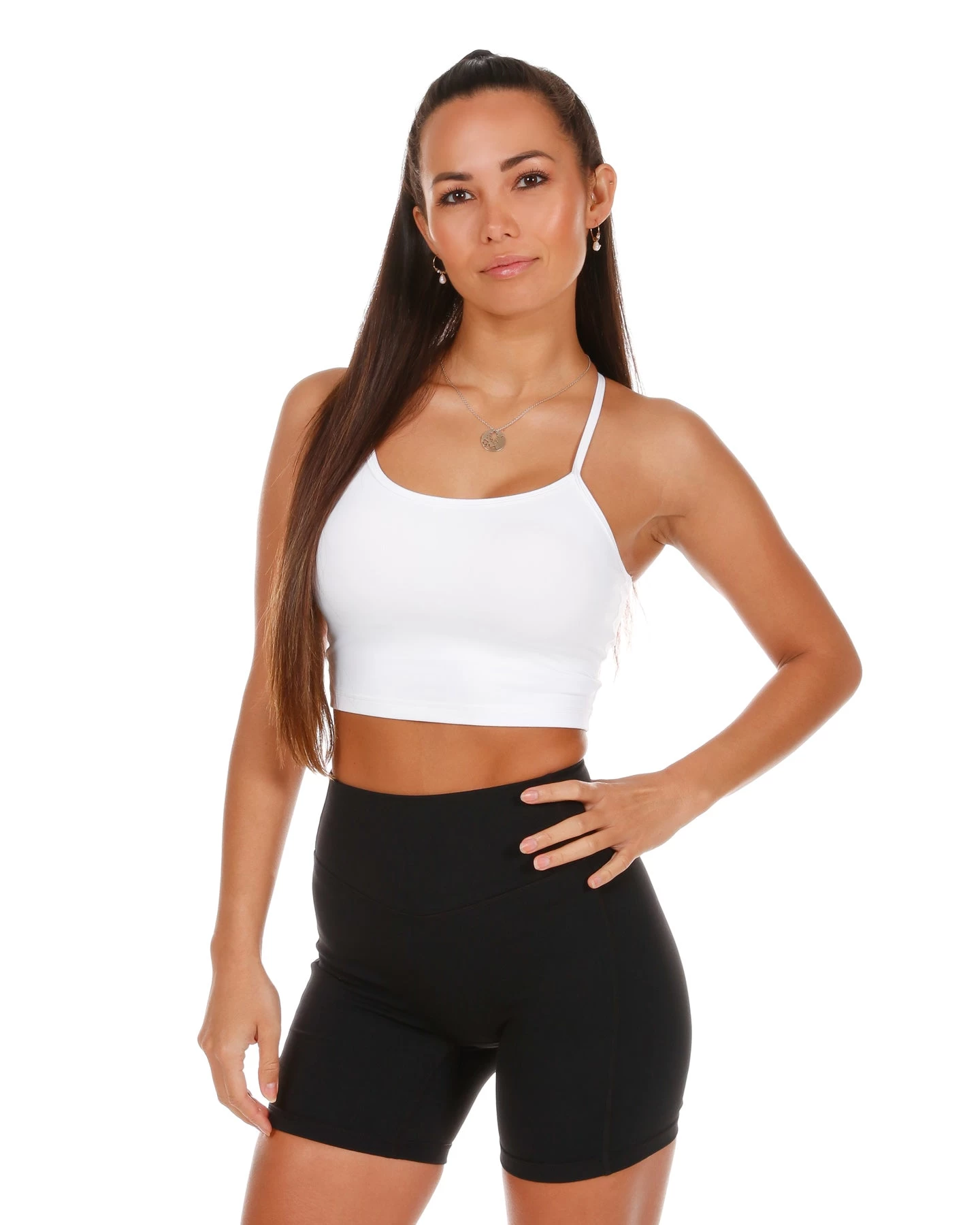 Elite Eleven Touch Cropped Tank - White 1 Elite Eleven Touch Cropped Tank - White