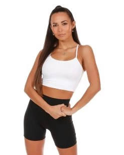 Elite Eleven Touch Cropped Tank - White 6 Elite Eleven Touch Cropped Tank - White -Fit Style Shop adapt 49of138