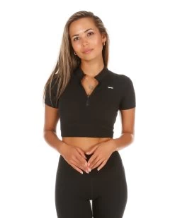 Elite Eleven Aura Zip Tee - Black