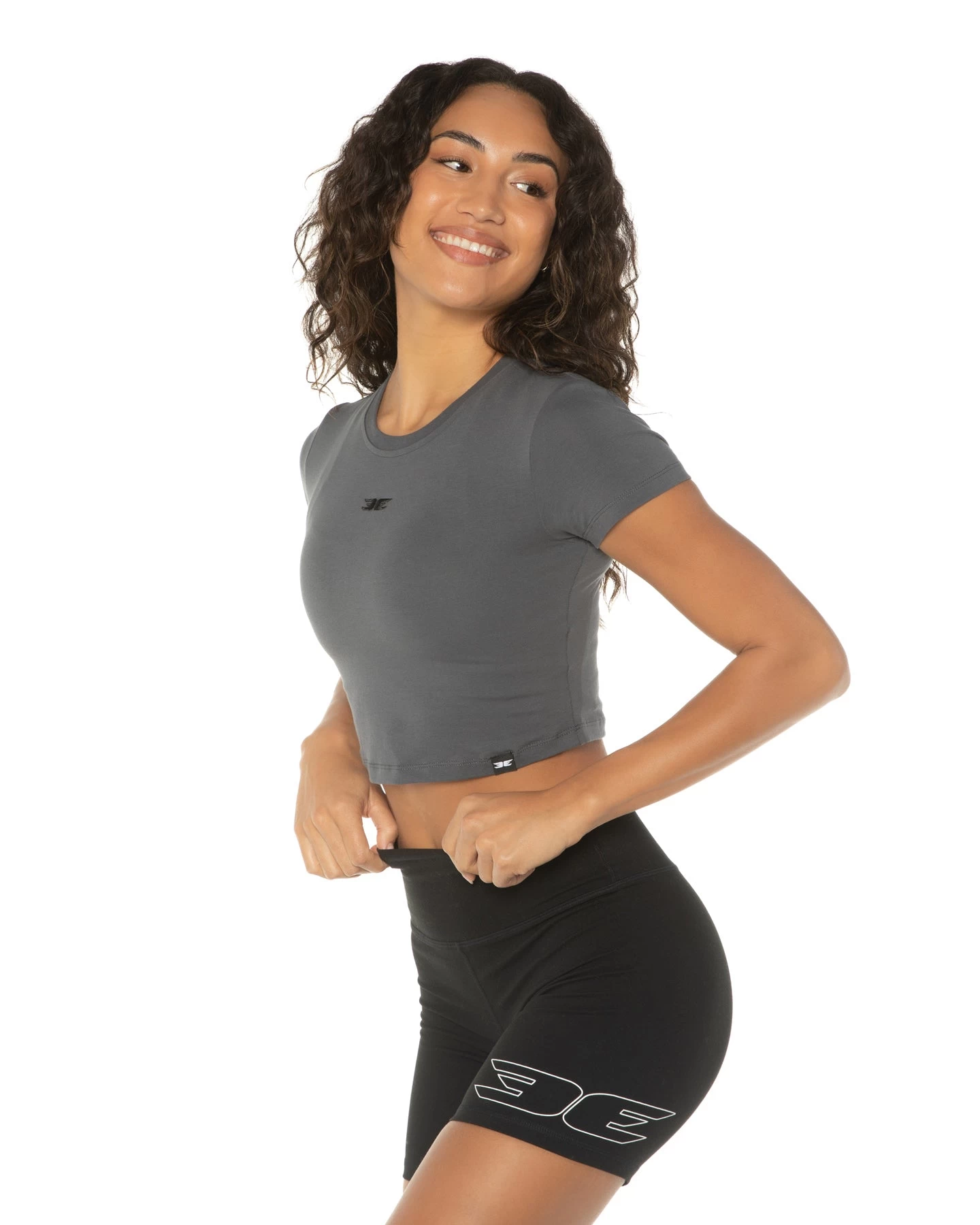 Elite Eleven Elite Crop Tee - Dark Grey 1 Elite Eleven Elite Crop Tee - Dark Grey
