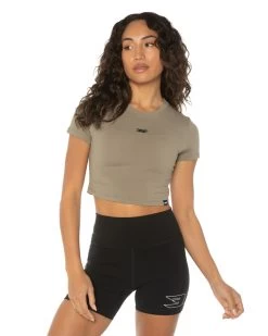 Elite Eleven Elite Crop Tee - Khaki -Fit Style Shop az.detail 44
