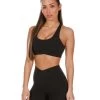 Elite Eleven Cross Over Sports Bra - Black