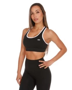 Elite Eleven Essential Sports Bra - Black/White -Fit Style Shop black.touch 23of66