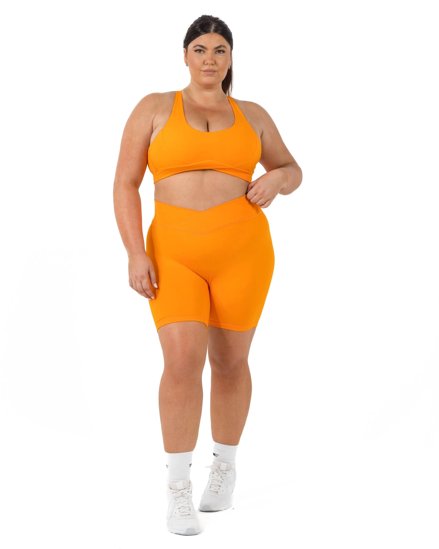 Elite Eleven Cross Over Sports Bra - Bright Orange 5 Elite Eleven Cross Over Sports Bra - Bright Orange - Image 5