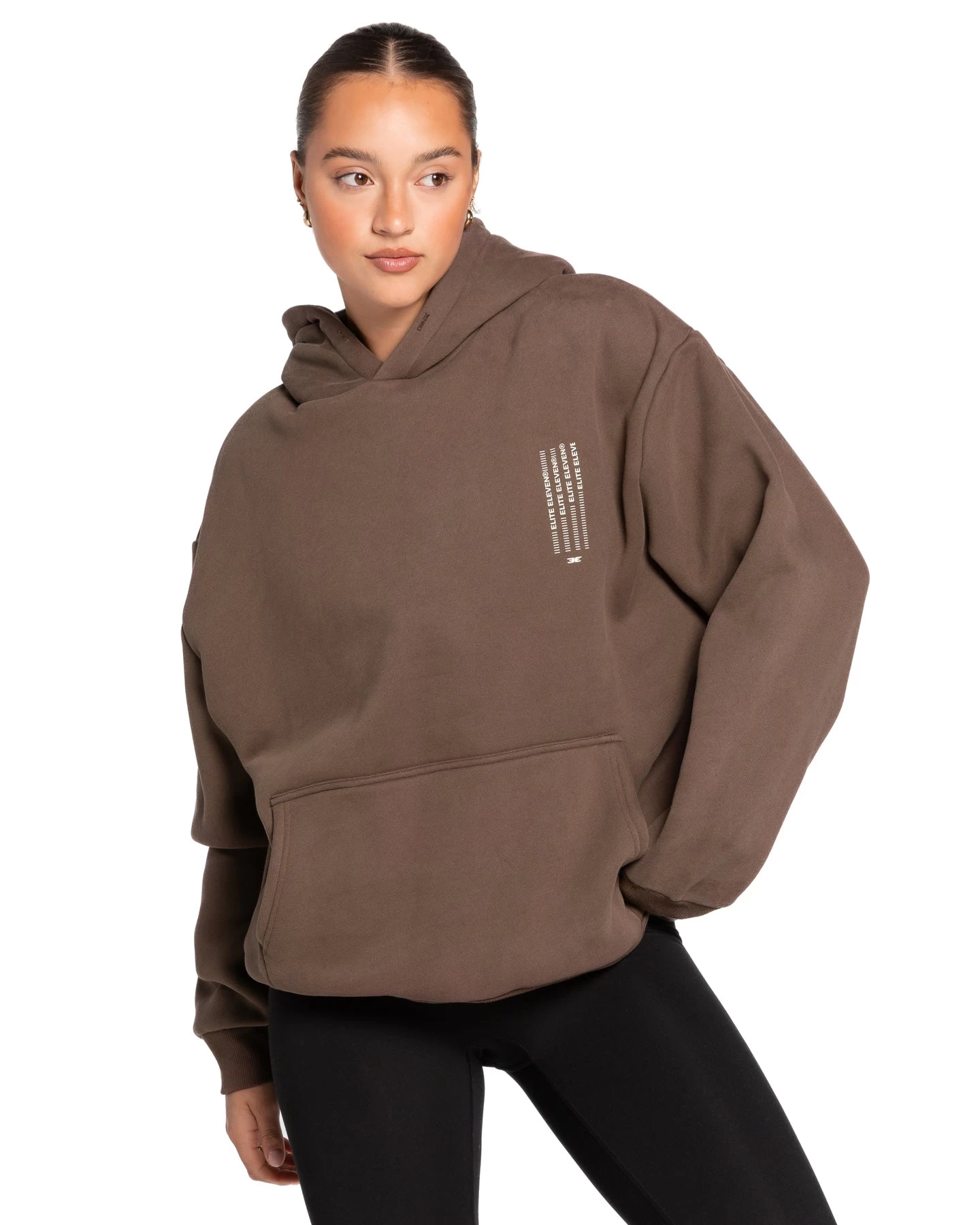 Elite Eleven Waterfall Hoodie - Brown 2 Elite Eleven Waterfall Hoodie - Brown - Image 2