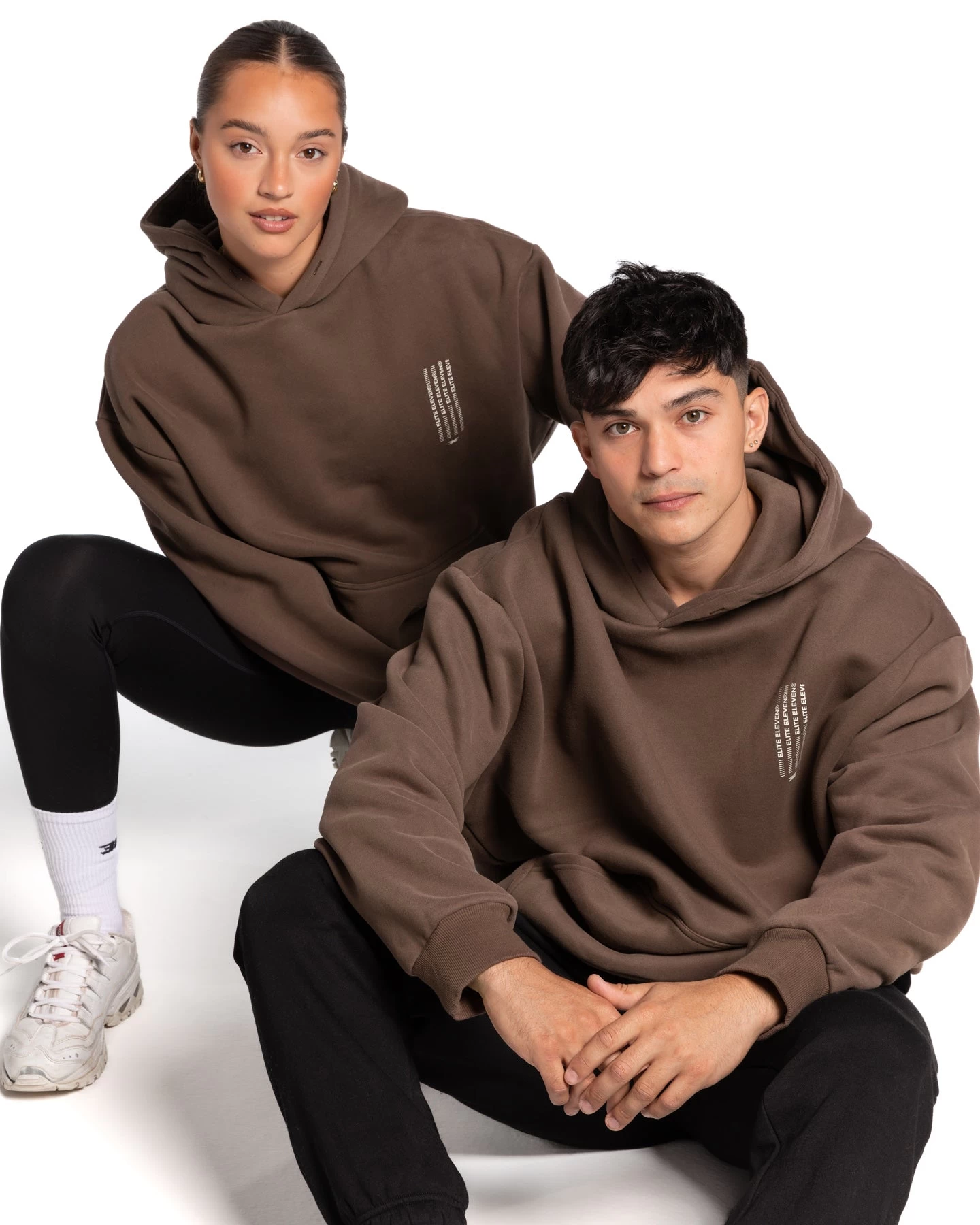 Elite Eleven Waterfall Hoodie - Brown 1 Elite Eleven Waterfall Hoodie - Brown