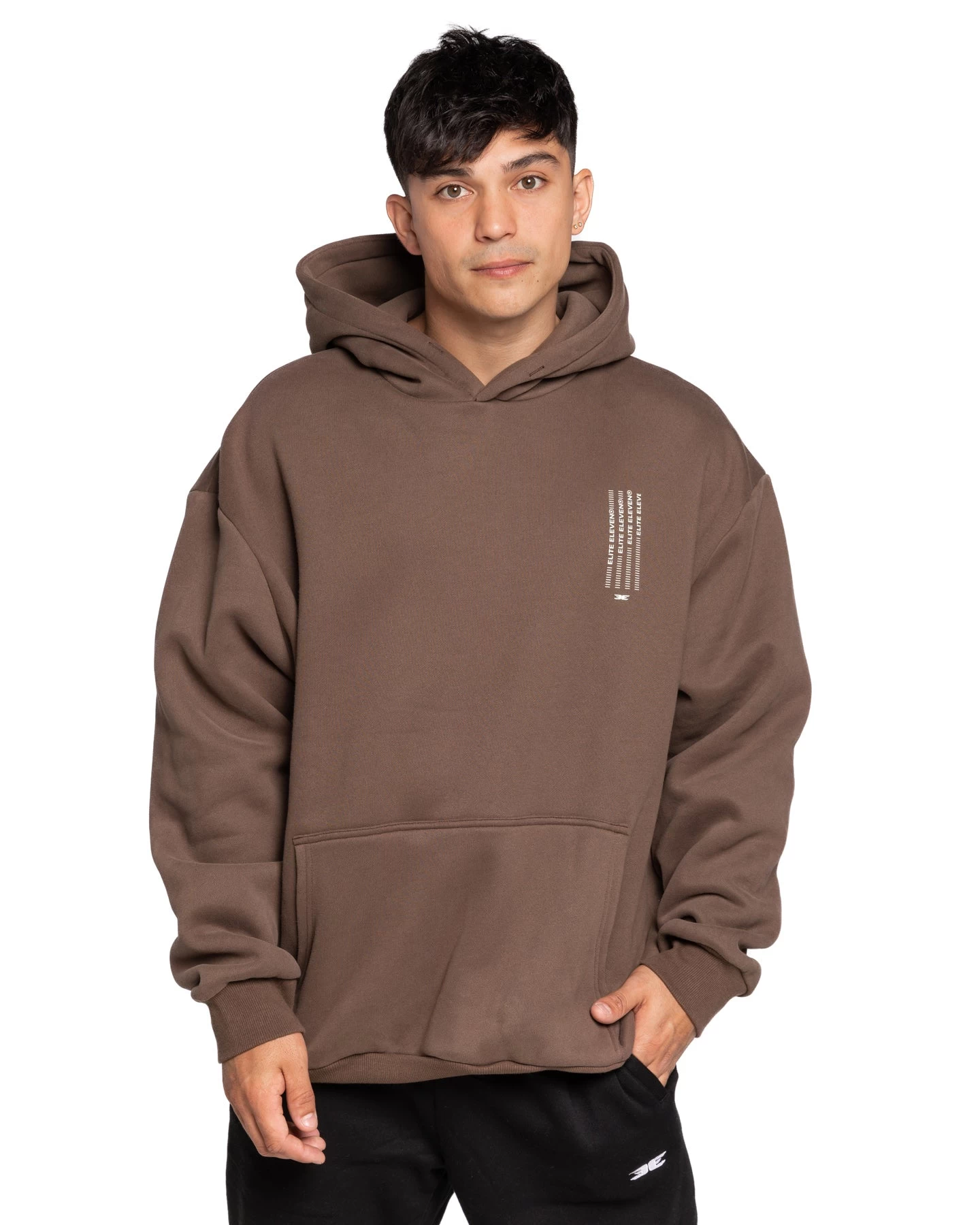 Elite Eleven Waterfall Hoodie - Brown 3 Elite Eleven Waterfall Hoodie - Brown - Image 3