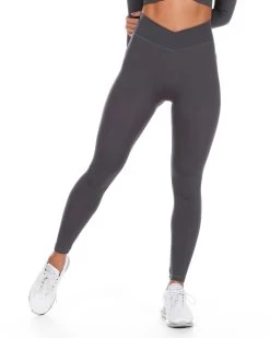 Elite Eleven Cross Over Leggings - Charcoal -Fit Style Shop charcoal.crossover 23of30