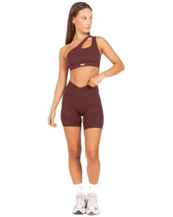 Elite Eleven Asymmetric Bra - Decadent Chocolate -Fit Style Shop decadent.choc