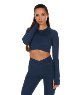 Elite Eleven Cross Over Long Sleeve - Navy Blue 11 Elite Eleven Cross Over Long Sleeve - Navy Blue -Fit Style Shop navy.crossover 30of32