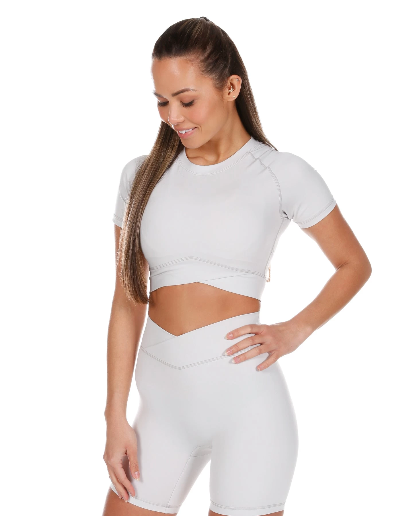 Elite Eleven Cross Over Tee - Pearl Grey 2 Elite Eleven Cross Over Tee - Pearl Grey - Image 2