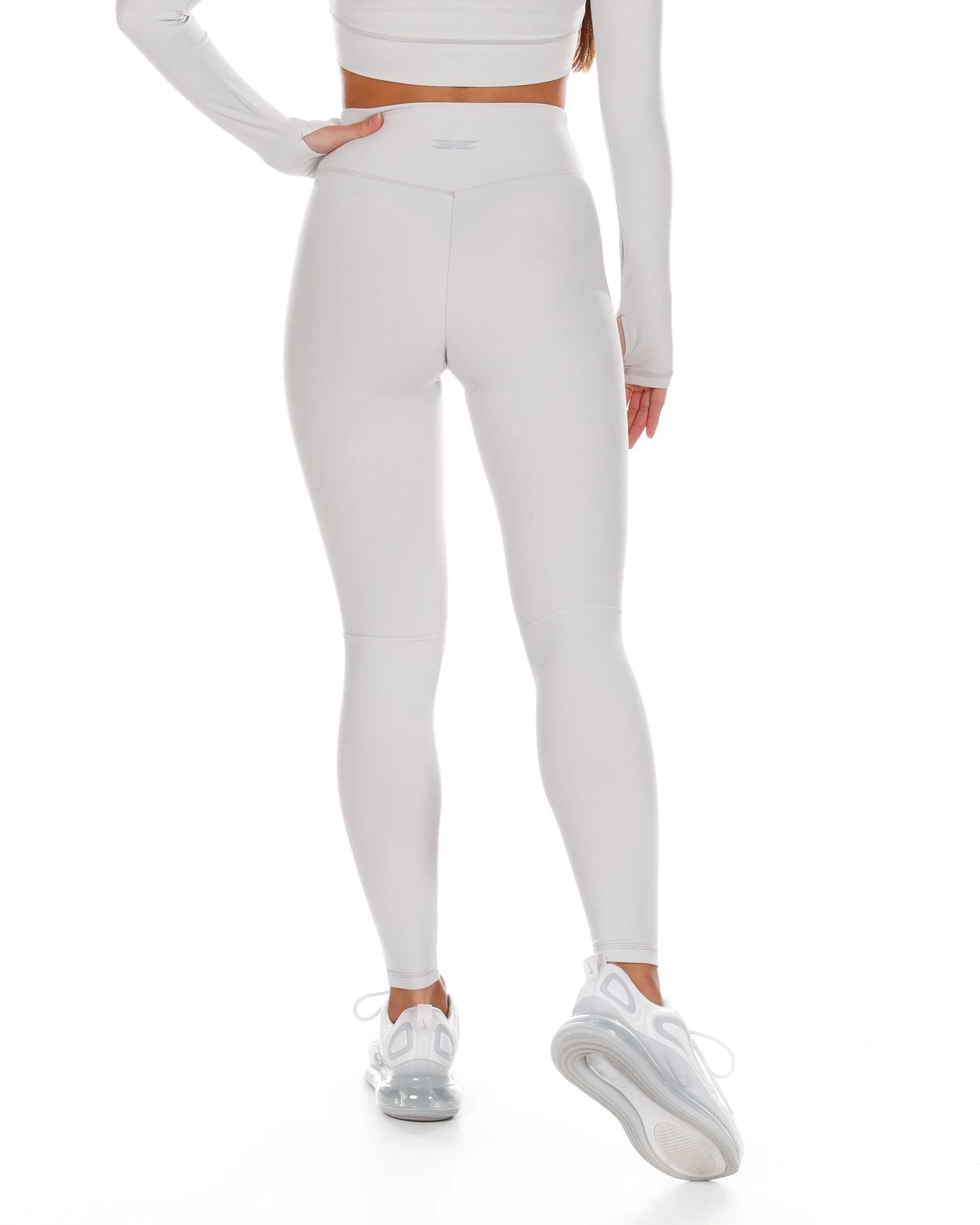 Elite Eleven Cross Over Leggings - Pearl Grey 4 Elite Eleven Cross Over Leggings - Pearl Grey - Image 4